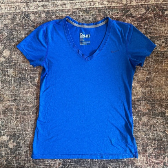 Nike Cobalt Blue Dri-FIT Workout Tee | Women’s S - Picture 1 of 6